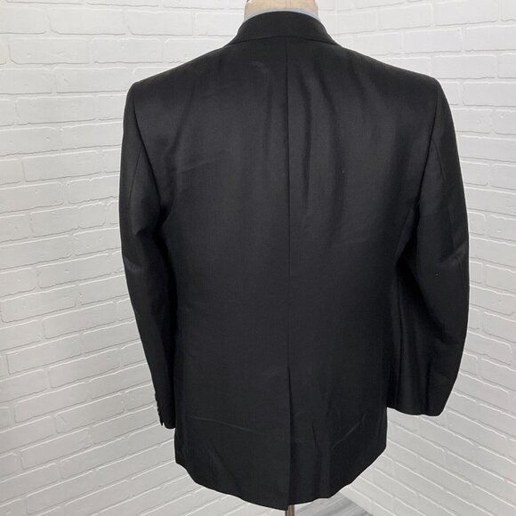 Jos A Bank Blazer Men 40R Black Gray Herringbone Signature Silk Camel Hair - Picture 4 of 12